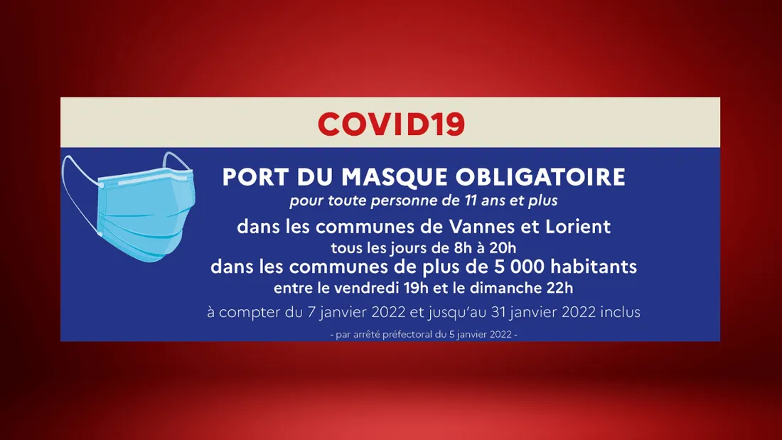 Morbihan : le masque devient obligatoire tous les jours à Vannes et Lorient