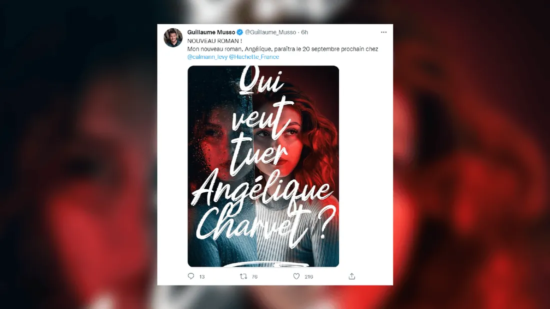 « Angélique », le nouveau livre de Guillaume Musso paraitra en septembre