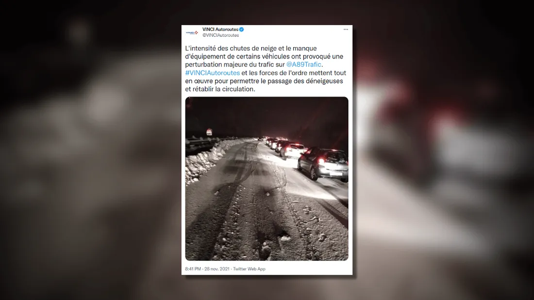 A89 sous la neige : 200 personnes hébergées pour la nuit
