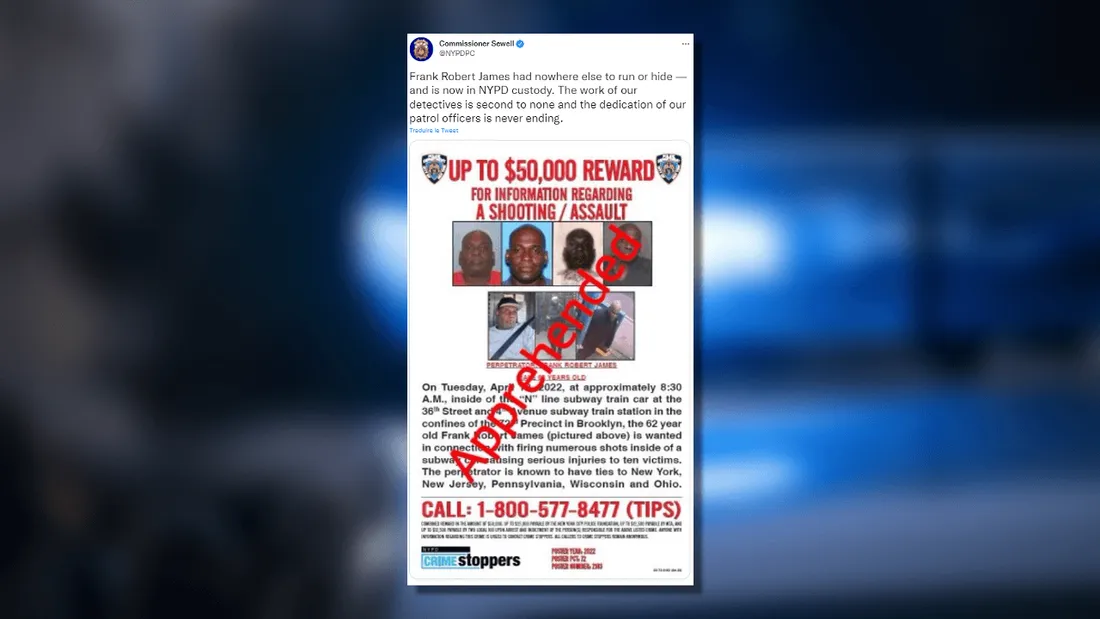 Tirs dans le métro de New-York : le suspect interpellé