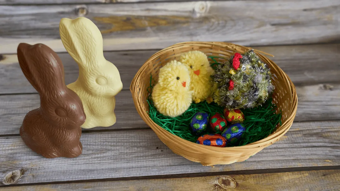 Panier chocolats Pâques