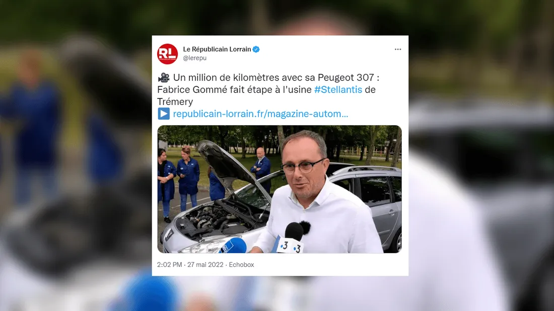 Un automobiliste va dépasser le million de kilomètres avec sa Peugeot 307