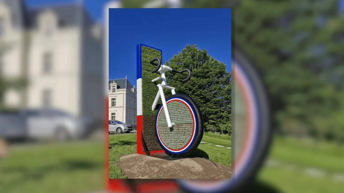Photo vélo parvis de la mairie championnats cyclisme