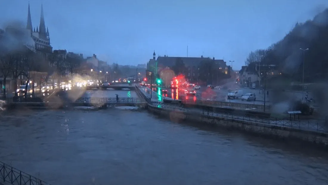 L'Odet à Quimper est placé en alerte orange par Vigicrues jusqu'à ce jeudi 22 janvier.