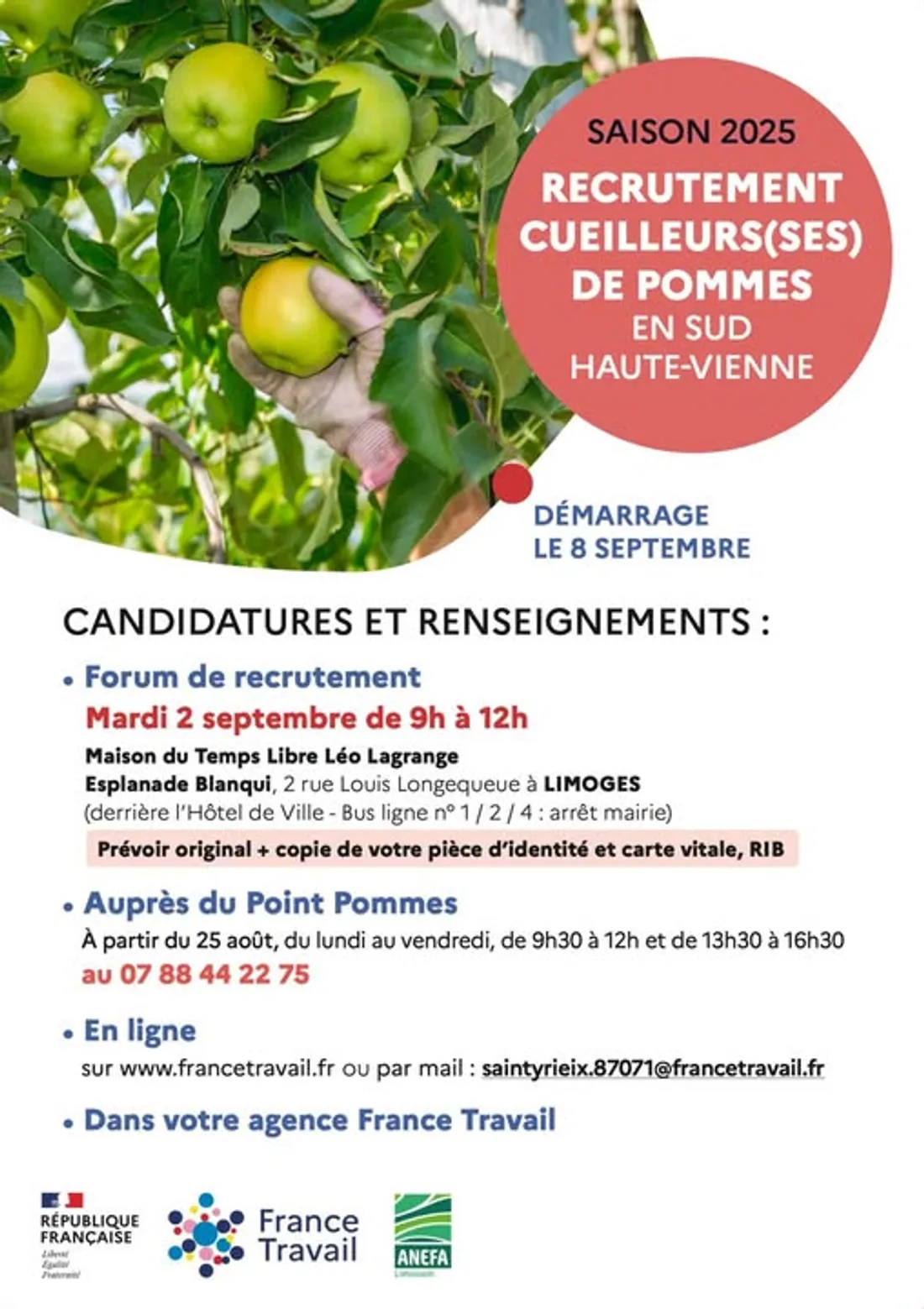Campagne de recrutement ANEFA Limousin - France Travail
