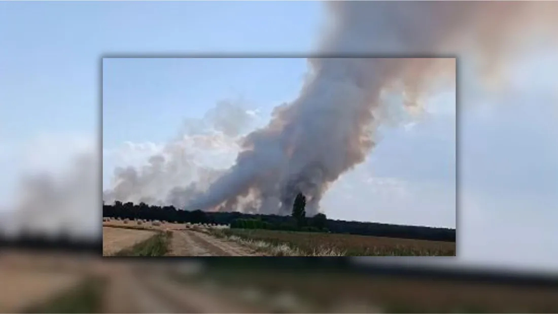 Incendie Maine-et-Loire commune de Saint-Macaire-du-Bois