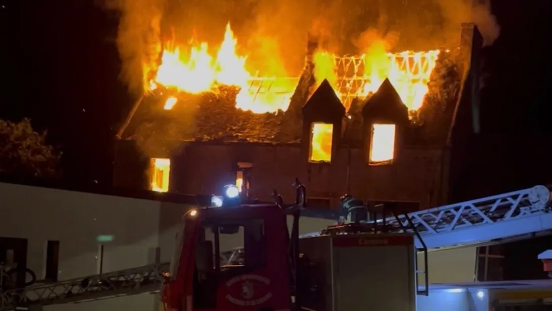 Incendie école près de Quimper