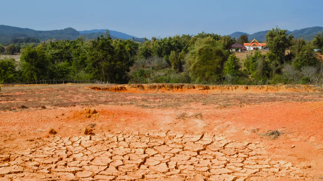 Un cours d'eau à sec