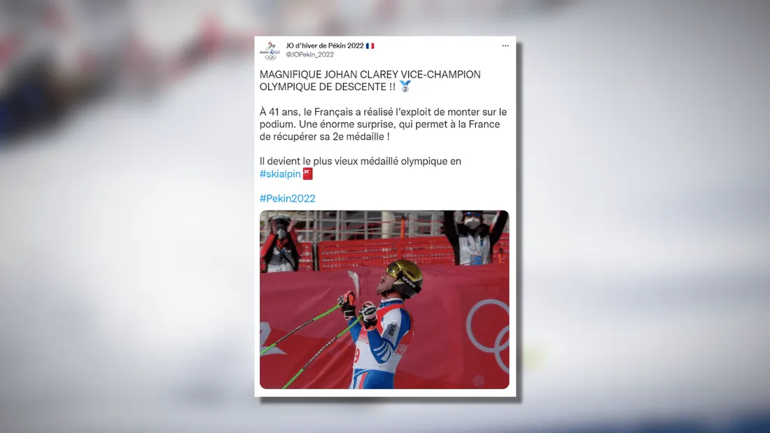 JO-2022 : Johan Clarey décroche l'argent, 2e médaille pour la France