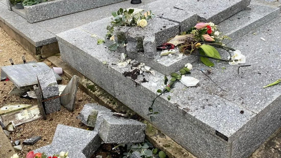 La tombe de Jean Marie Le Pen vandalisée