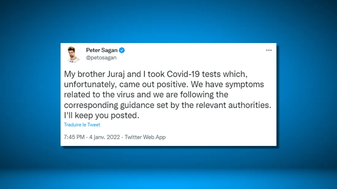 Cyclisme : Peter Sagan positif au covid-19