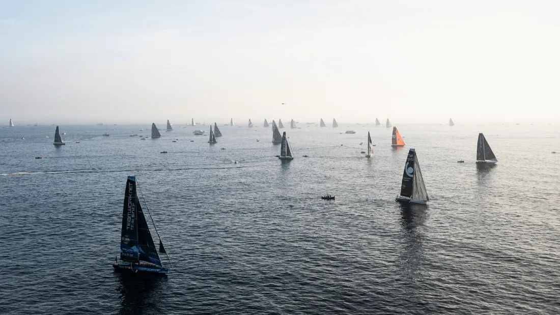 Les bateaux au départ du 10e Vendée Globe, le 10 novembre 2024.