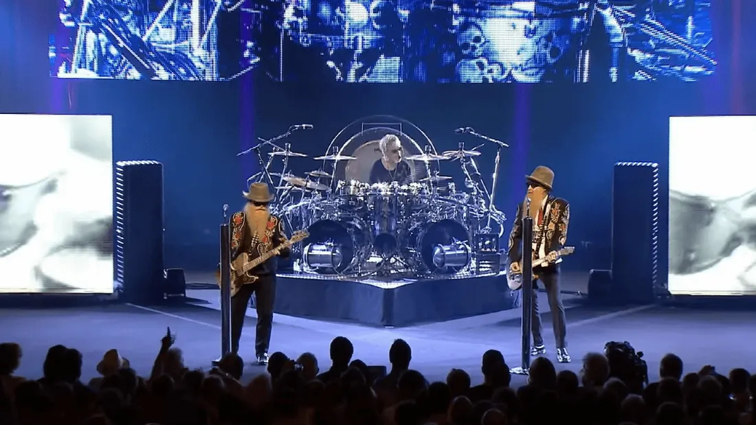 Frank Beard (au centre) était le seul membre historique de ZZ Top sans longue barbe.