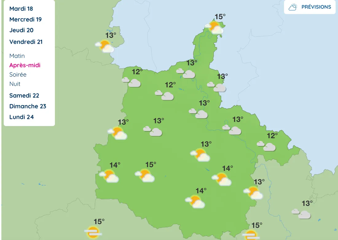 Capture d'écran Météo France