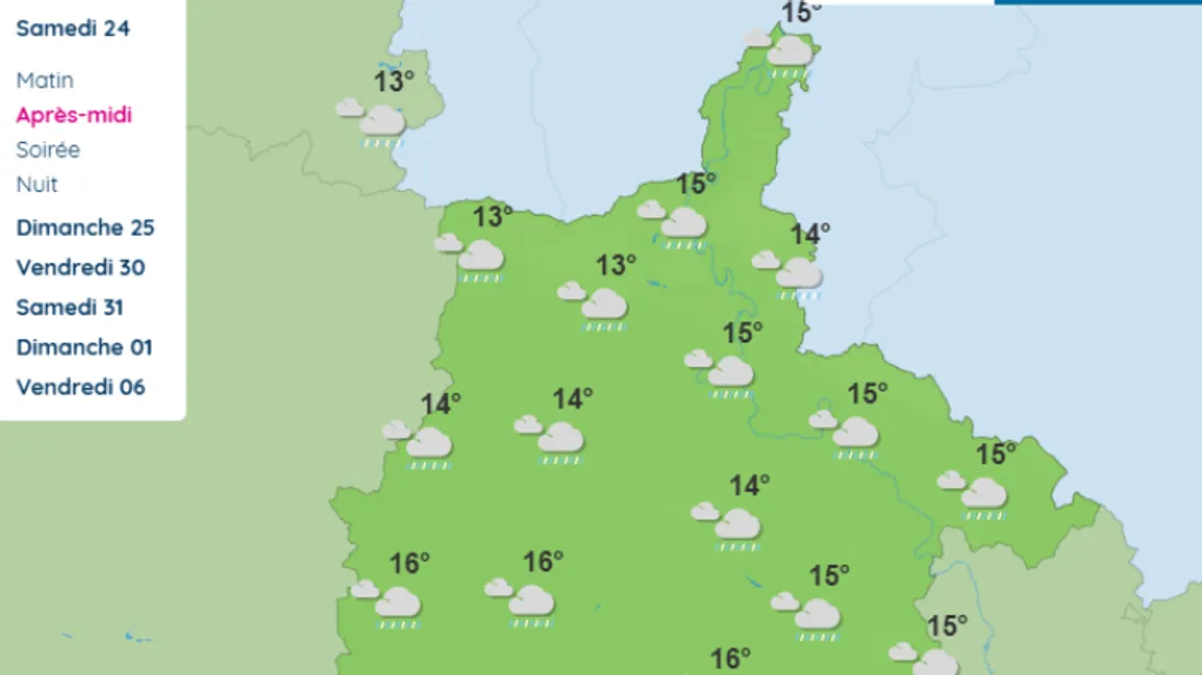 Capture d'écran Météo France