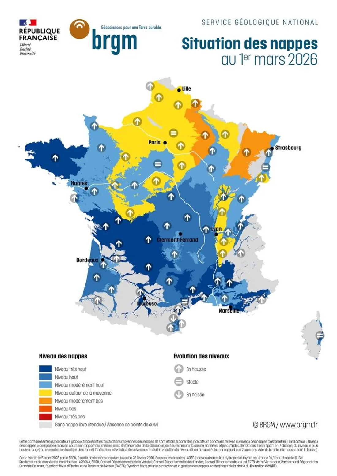 Carte BRGM 1er mars 2026