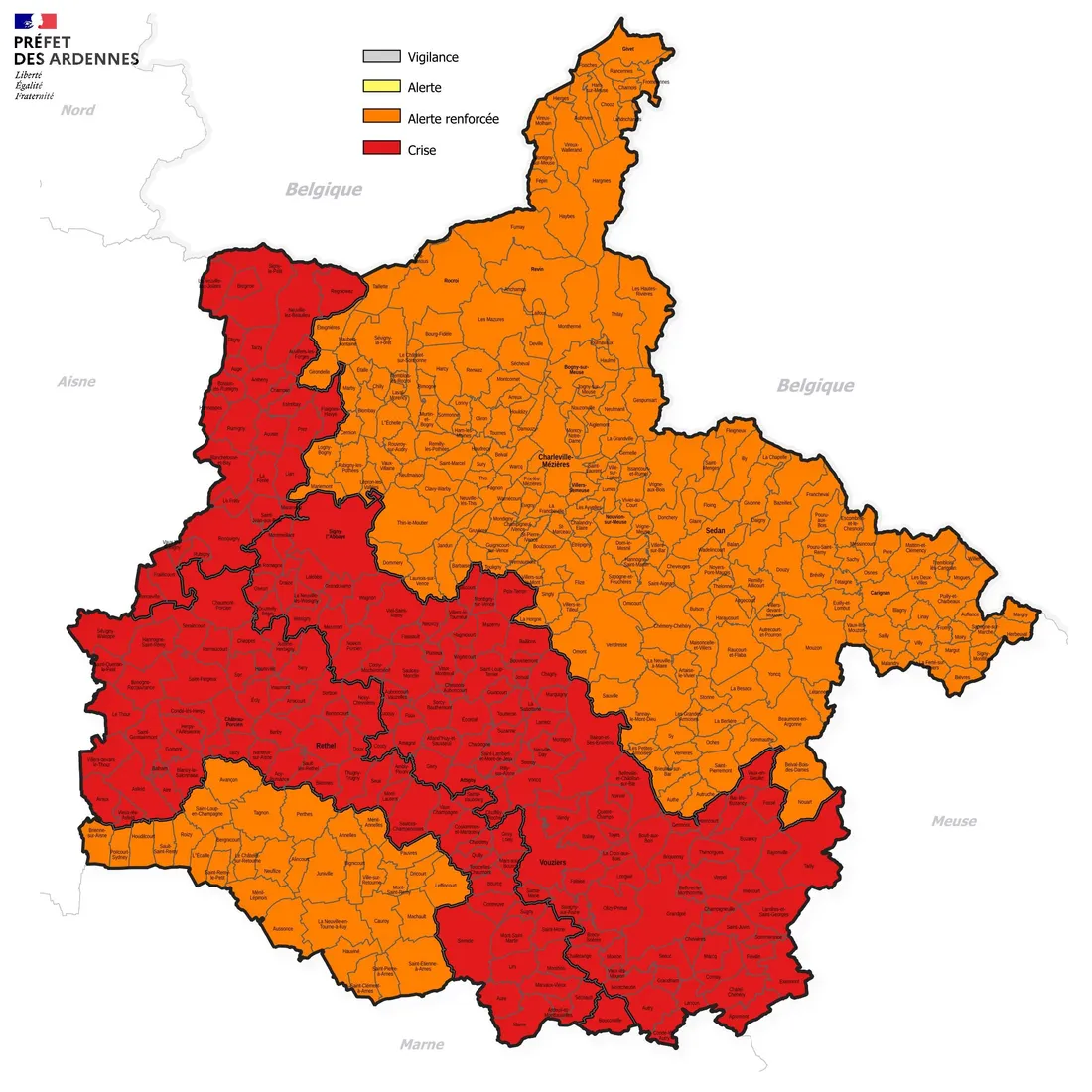 carte sécheresse