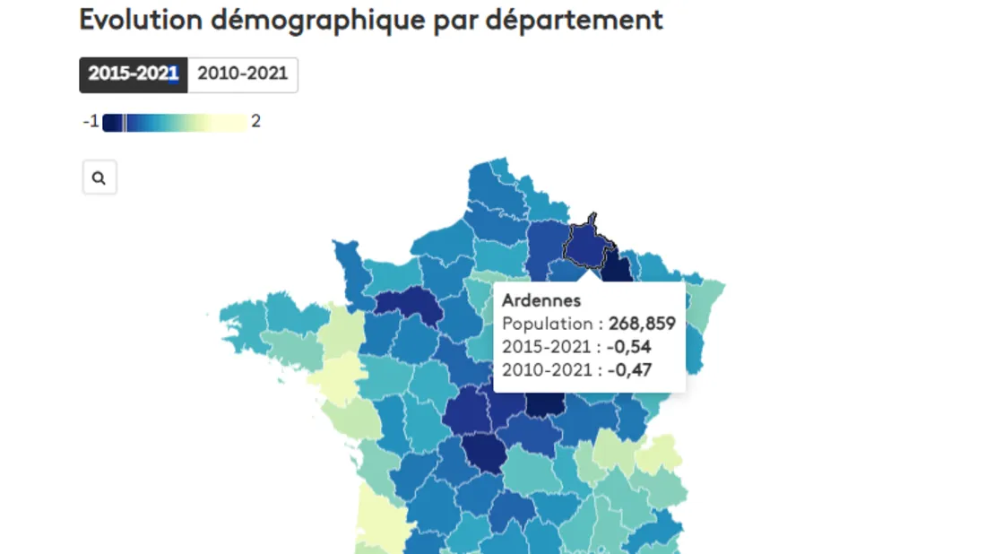 Capture d'écran INSEE