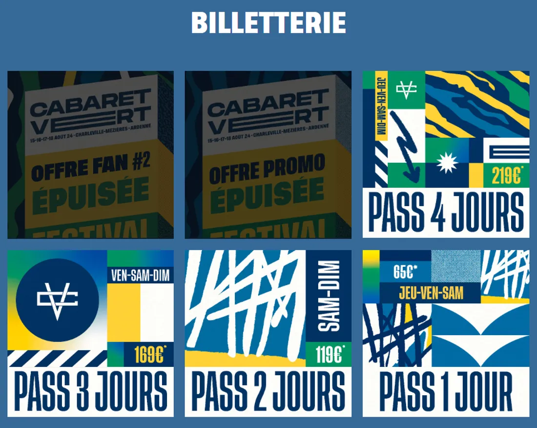 Billetterie Cabaret vert