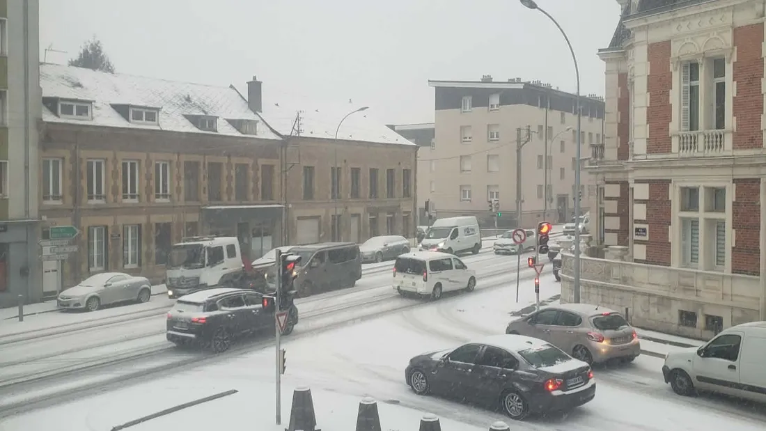 Charleville sous la neige en janvier