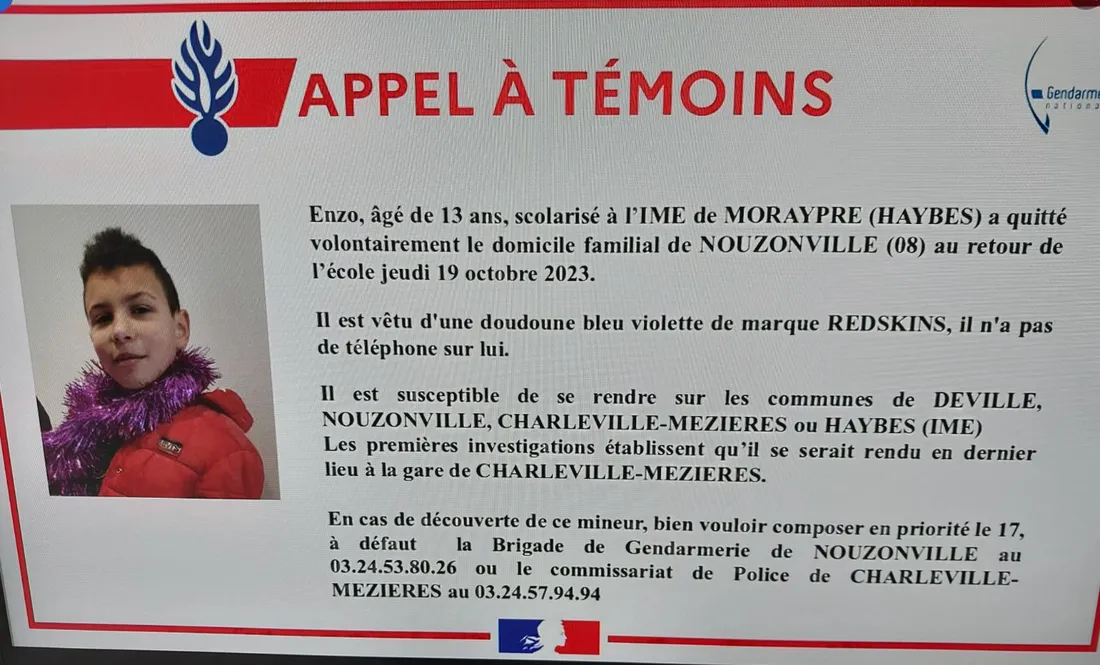 Disparition inquiétante