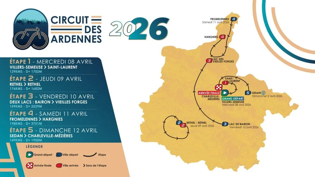 Carte Circuit des Ardennes 2026