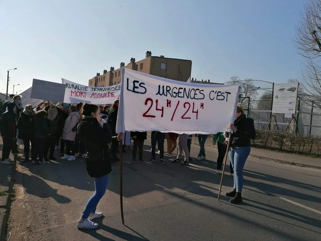 Manif hopital Vouziers