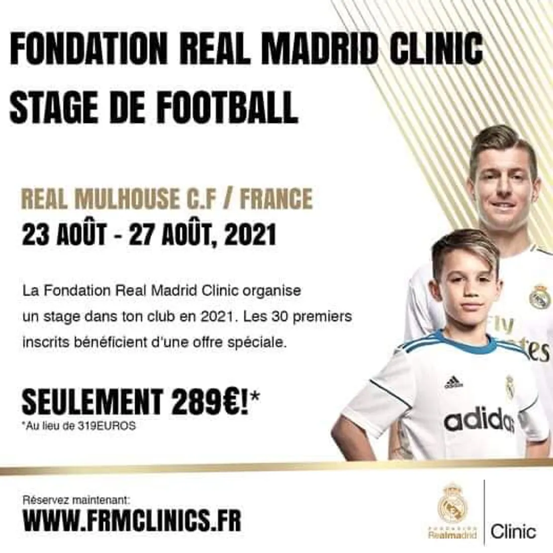 un stage de foot de la 𝑭𝒖𝒏𝒅𝒂𝒄𝒊𝒐𝒏 𝑹𝒆𝒂𝒍 𝑴𝒂𝒅𝒓𝒊𝒅 à Mulhouse cet été