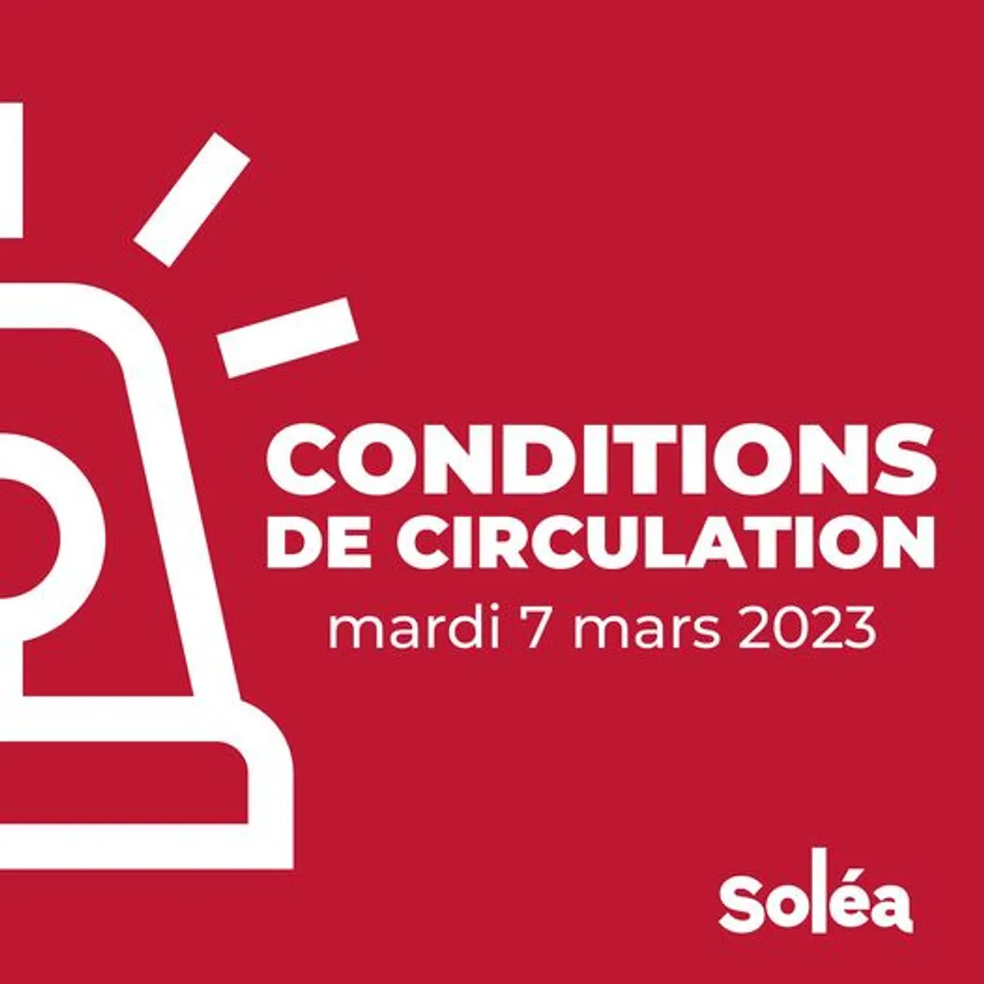 Mouvement de grève du 06/03: perturbations sur le réseau Soléa