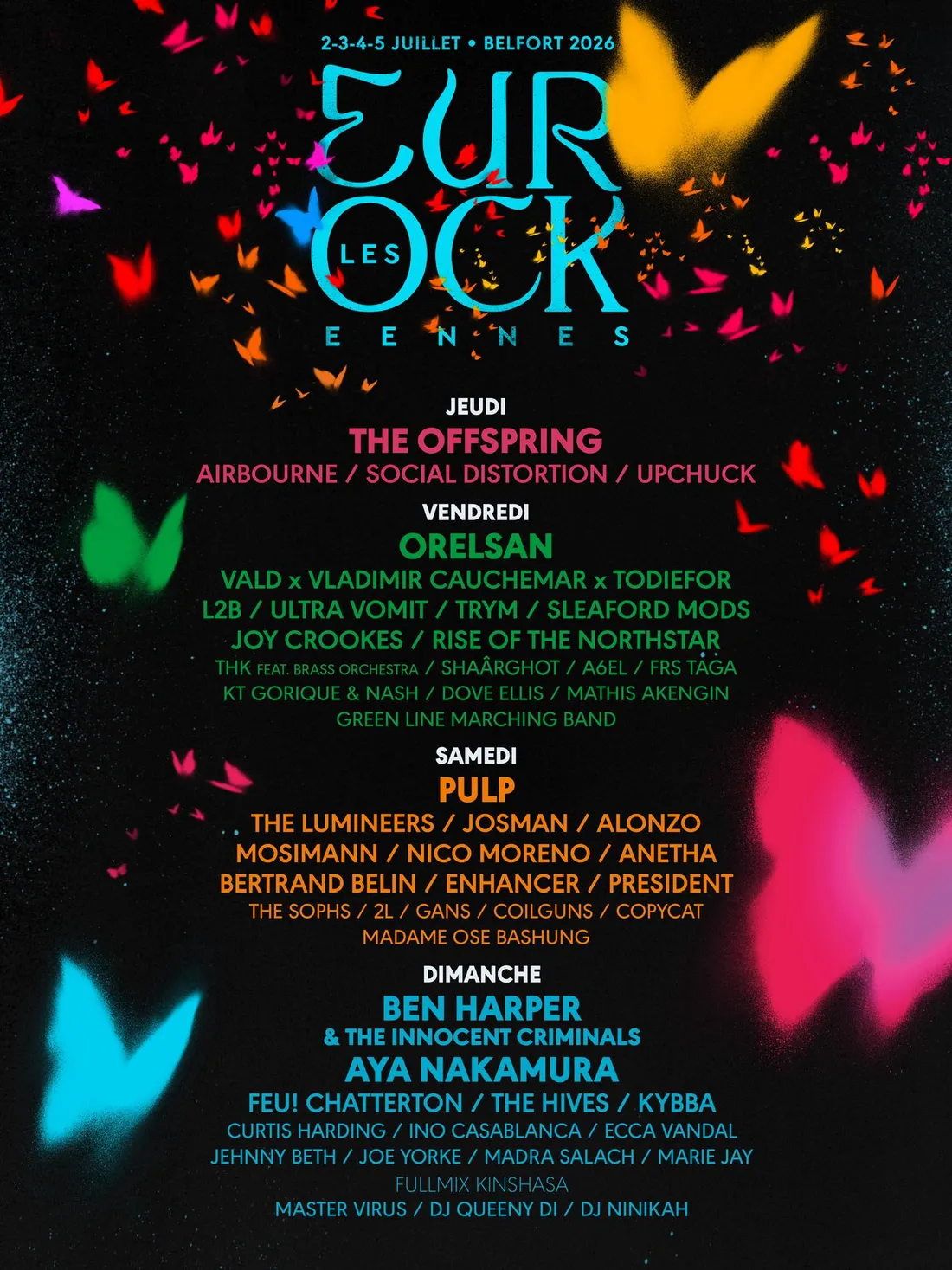 Affiche Les Eurockéennes 2026