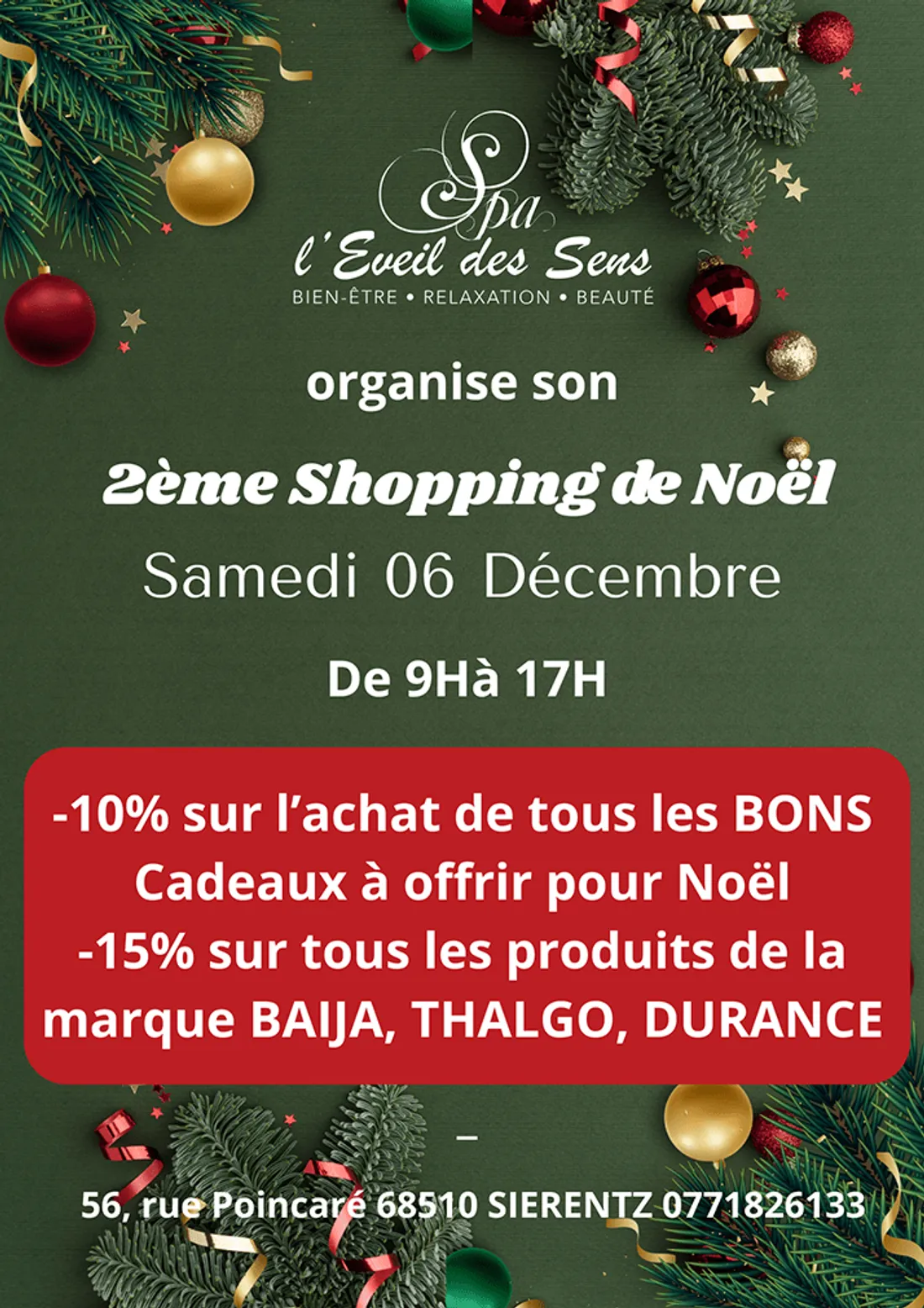 Journée Shopping de Noel Eveil des Sens