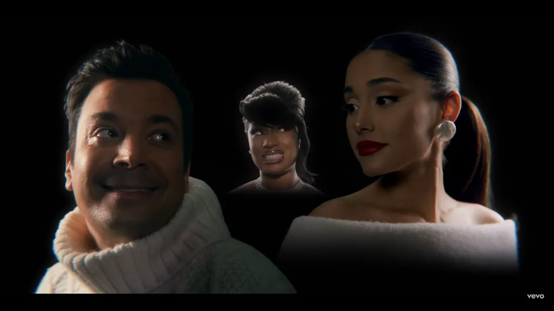 Jimmy Fallon s'offre un titre de Noël avec Arian Grande et Megan Thee Stallion