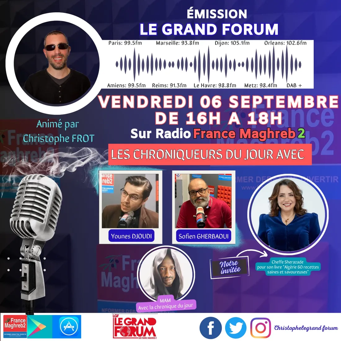 Le grand forum #Lgf du vendredi 6 septembre 2024, invitée cheffe Shérazade