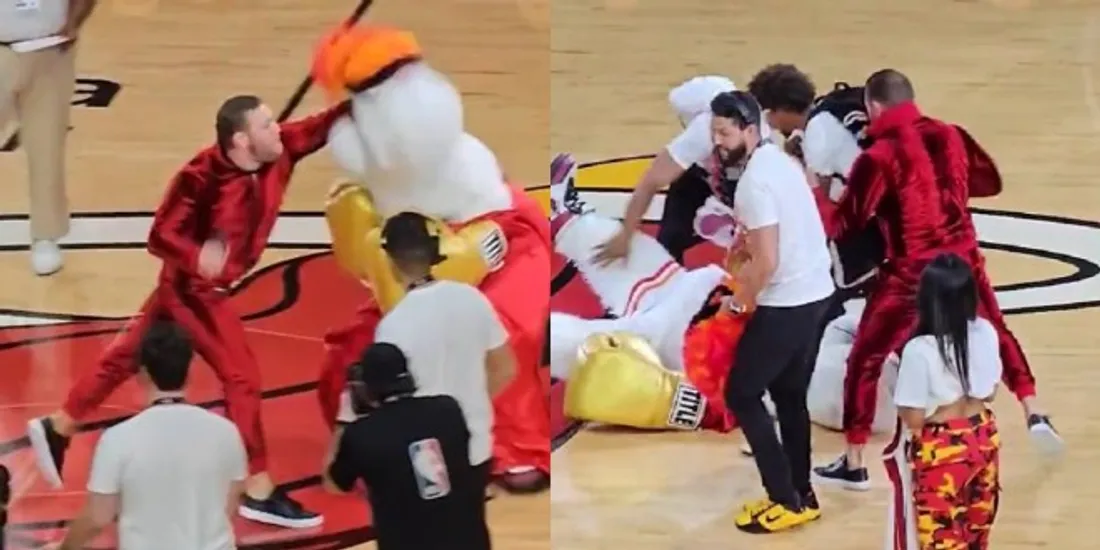 Conor McGregor met un KO a la mascotte de Miami Heat