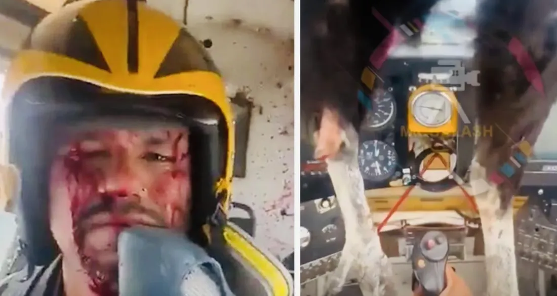 Un gros oiseau s'explose contre le cockpit d'un avion, le pilote sous le choc !