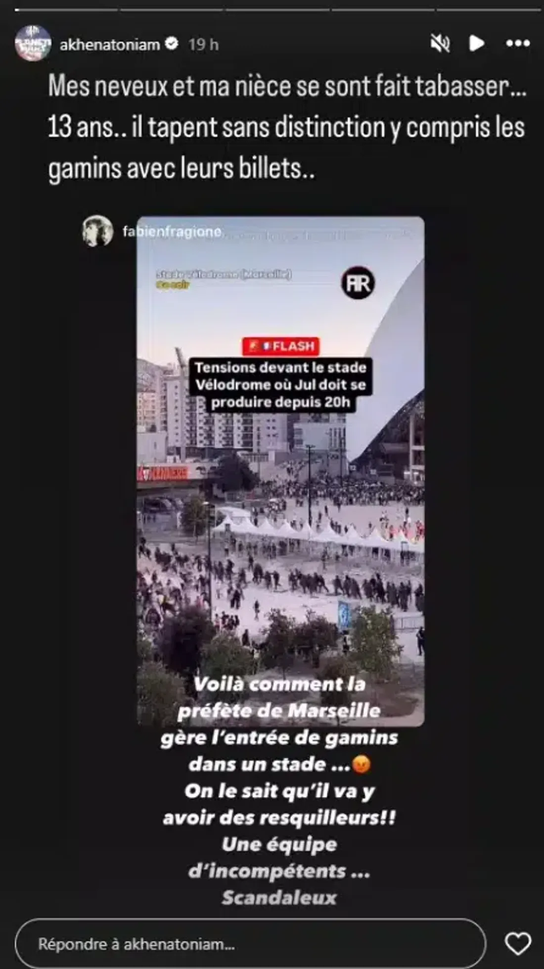 Akhenaton : ses neveux et sa nièce tabassés au concert de Jul