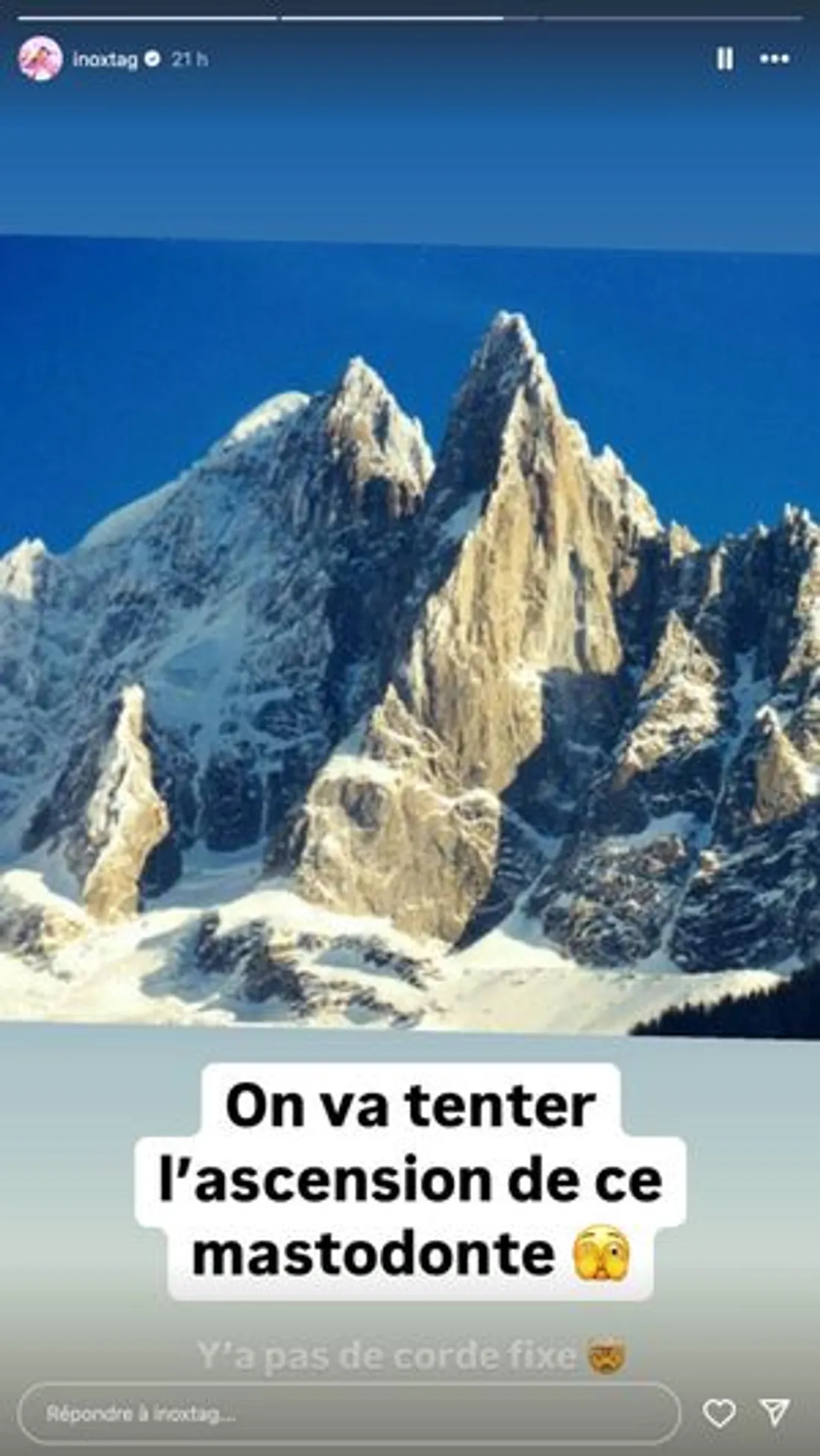 Inoxtag se lance dans une nouvelle aventure alpine après l'Everest