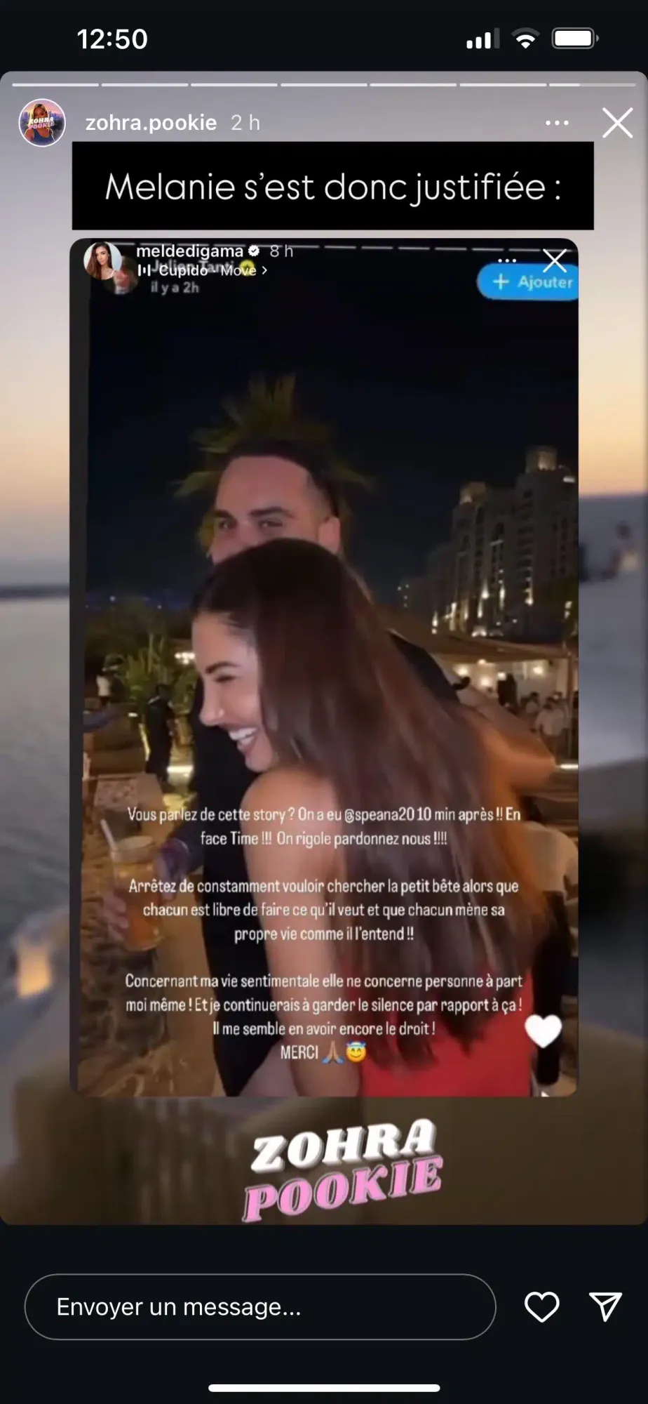 Rapprochement entre Nikola Lozina et Mélanie Dedigama : Stéphanie Clerbois réagit