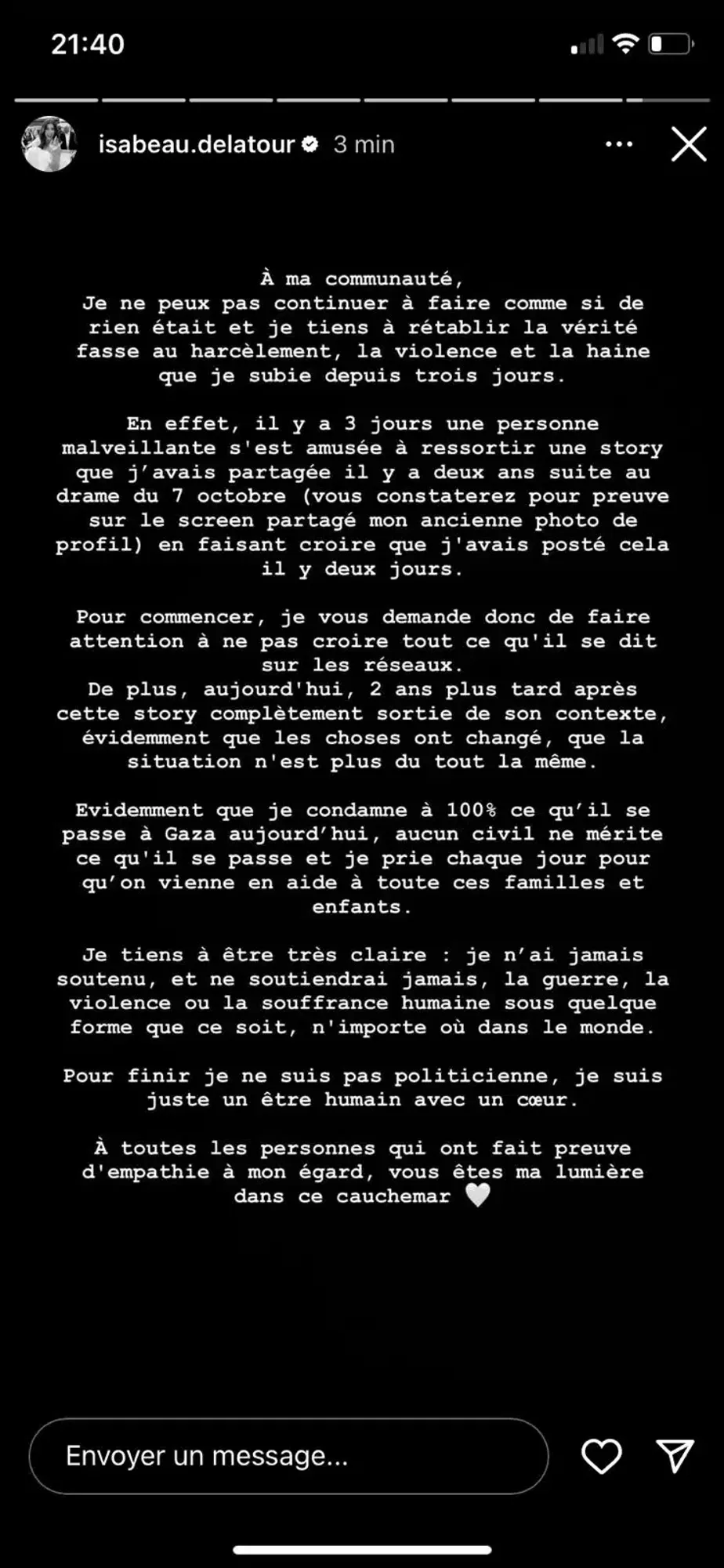 Isabeau en pleine tempête médiatique : chute vertigineuse de sa popularité