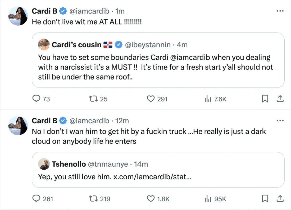 Cardi B en colère contre Offset : un coup de gueule surprenant après un appel à la paix