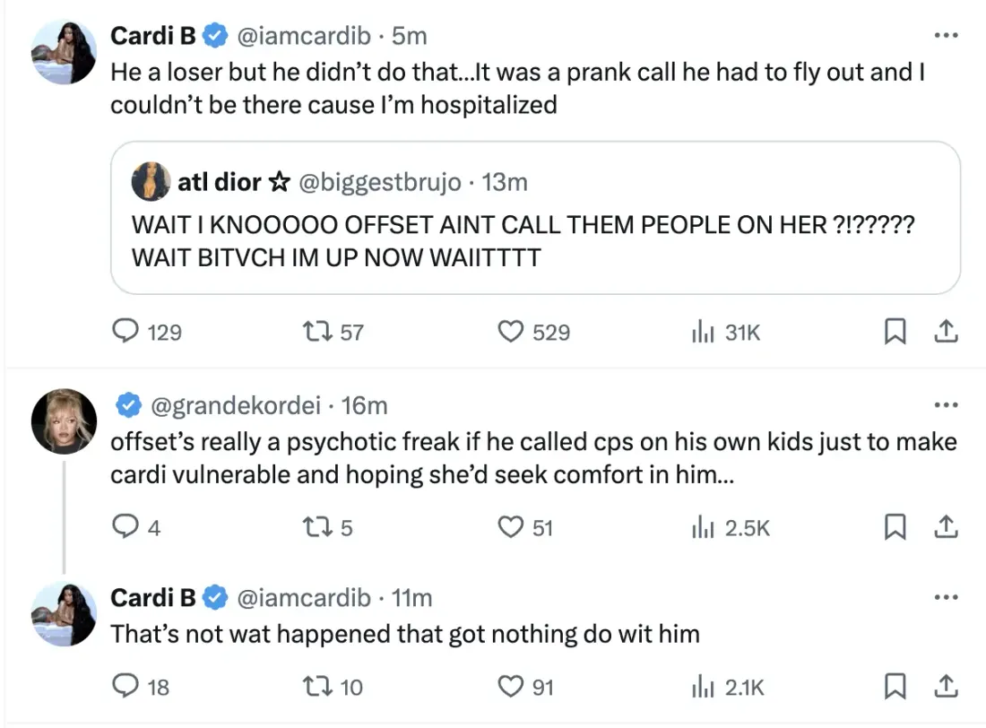 Cardi B en colère contre Offset : un coup de gueule surprenant après un appel à la paix