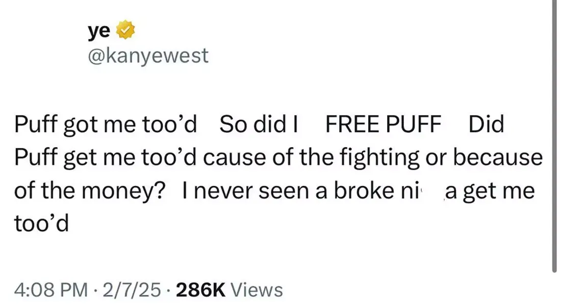 Ye s'exprime sur la situation de Diddy face au mouvement #MeToo