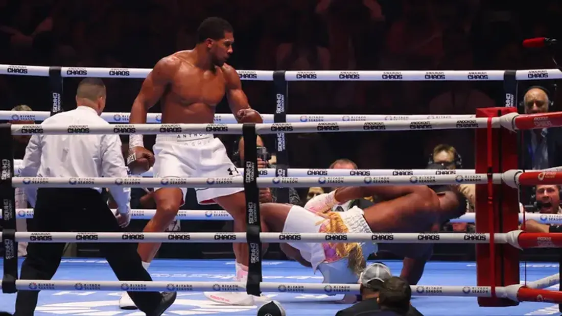 La vidéo du retentissant KO infligé par Joshua à Ngannou devient virale