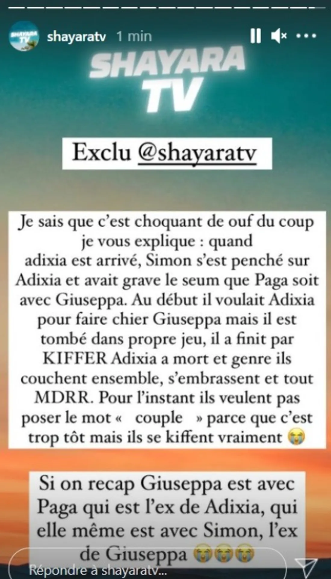 screenshot ShayaraTV simon et adixia
