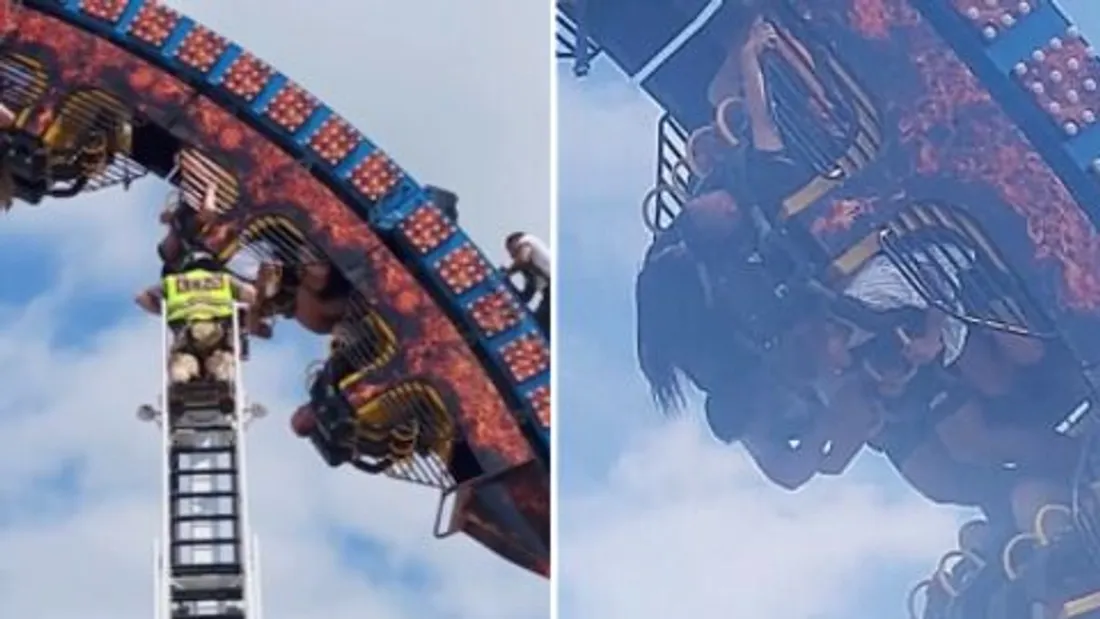 Horreur en manège : Huit passagers bloqués la tête en bas pendant trois heures