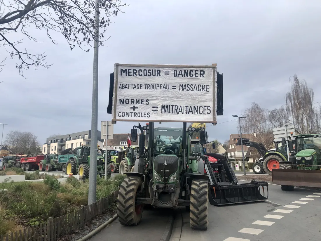 Les agriculteurs du Calvados ont dit leur colère à Caen ce jeudi 18 décembre 2025.