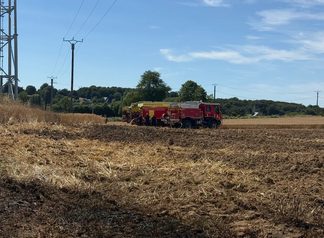Les pompiers de l'Orne et du Calvados sont intervenus à Maisoncelles.