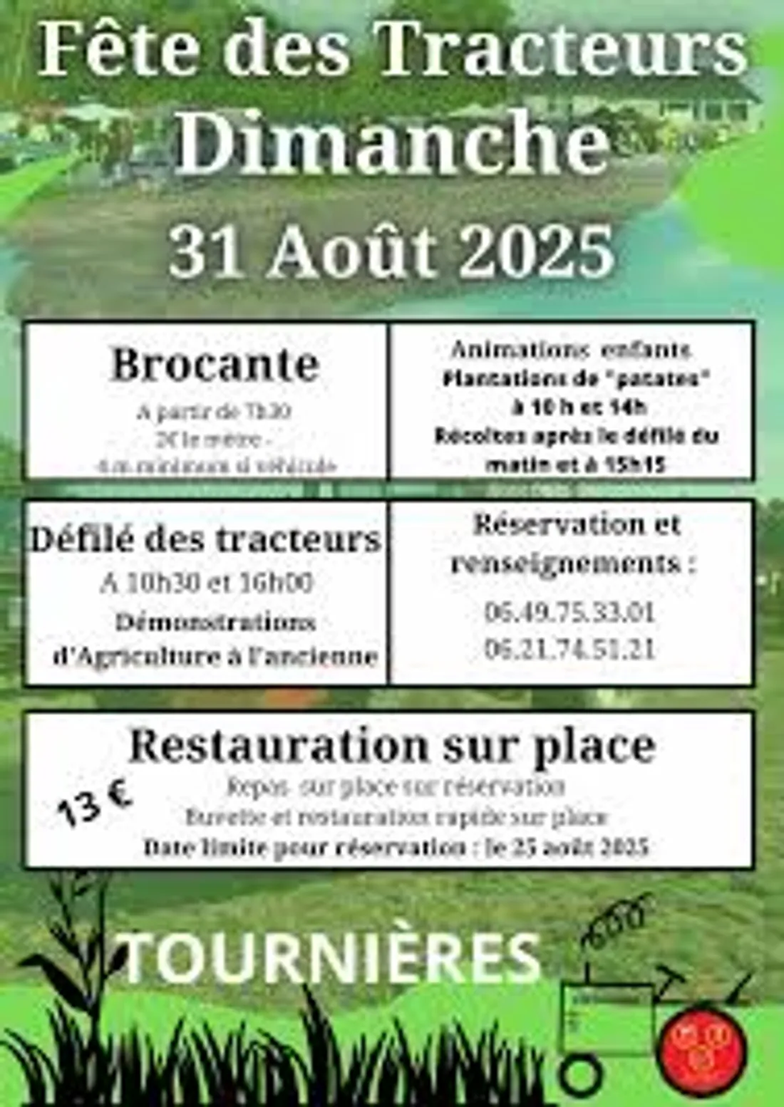 FETE DES TRACTEURS A TOURNIERES 