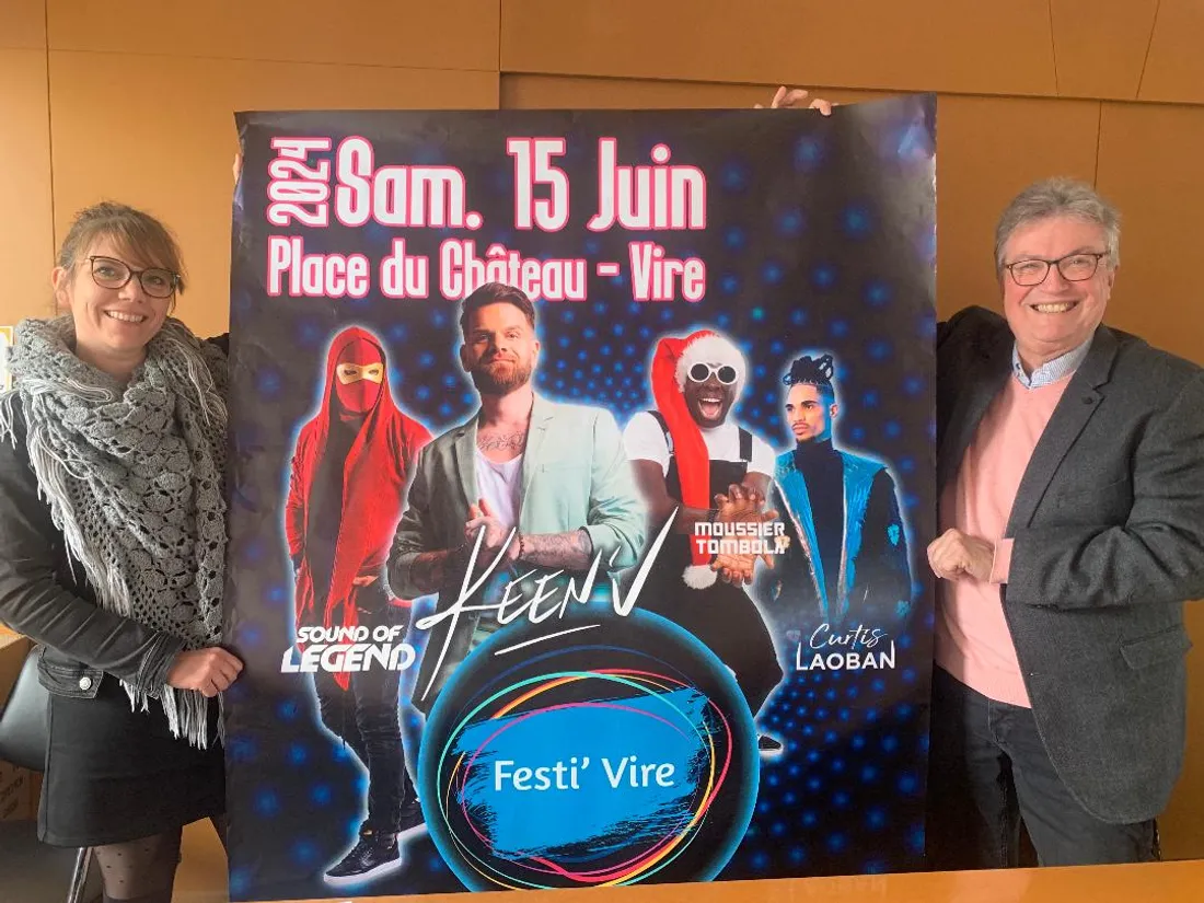 Hélène Montauban et Régis Picot ont dévoilé ce jeudi le plateau d'artistes de Festi'Vire 2024.