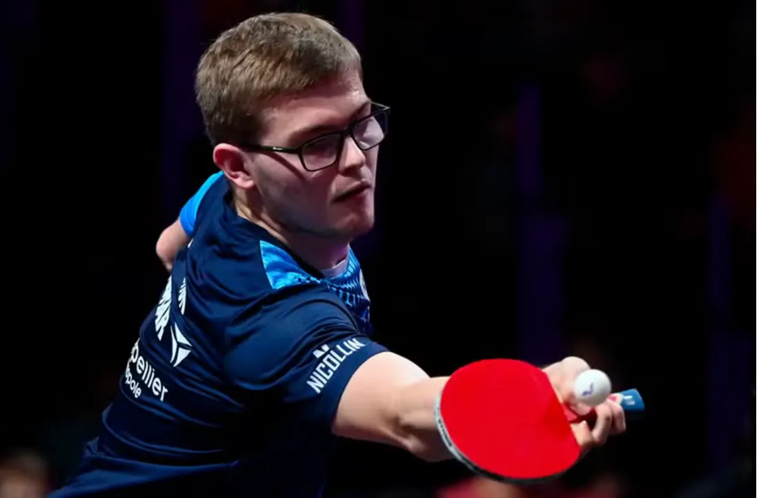  Alexis Lebrun, lors du WTT Champions de Montpellier, le 26 octobre 2024